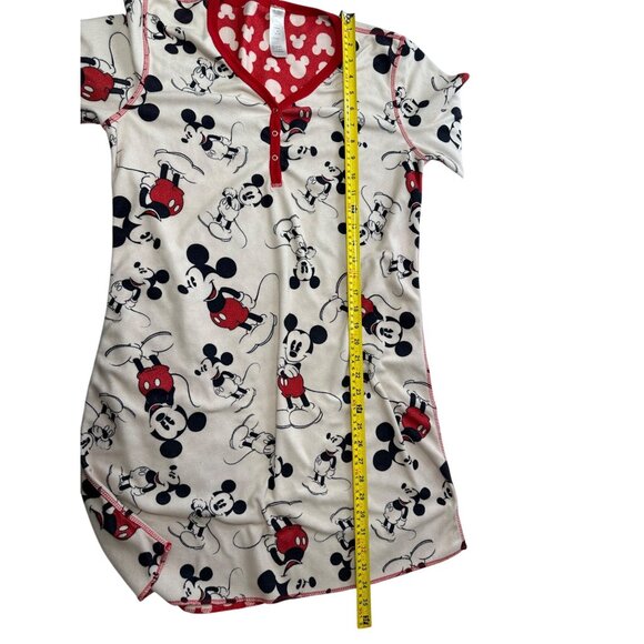 Disney Nightgown Mickey Mouse Fleece Womens Size‎ M Cozycore Casual Sleep Relax - Picture 3 of 10